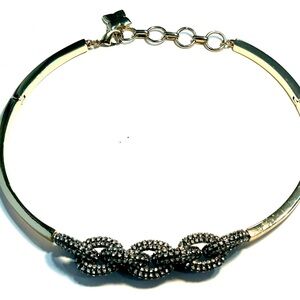 Elegant Gold and Silver Necklace Approx 16”